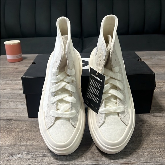 Converse All Star Platform High Tops - Cream - Picture 9 of 11